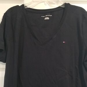 Tommy Hilfiger Blue Short Sleeve Tee with V-Neck